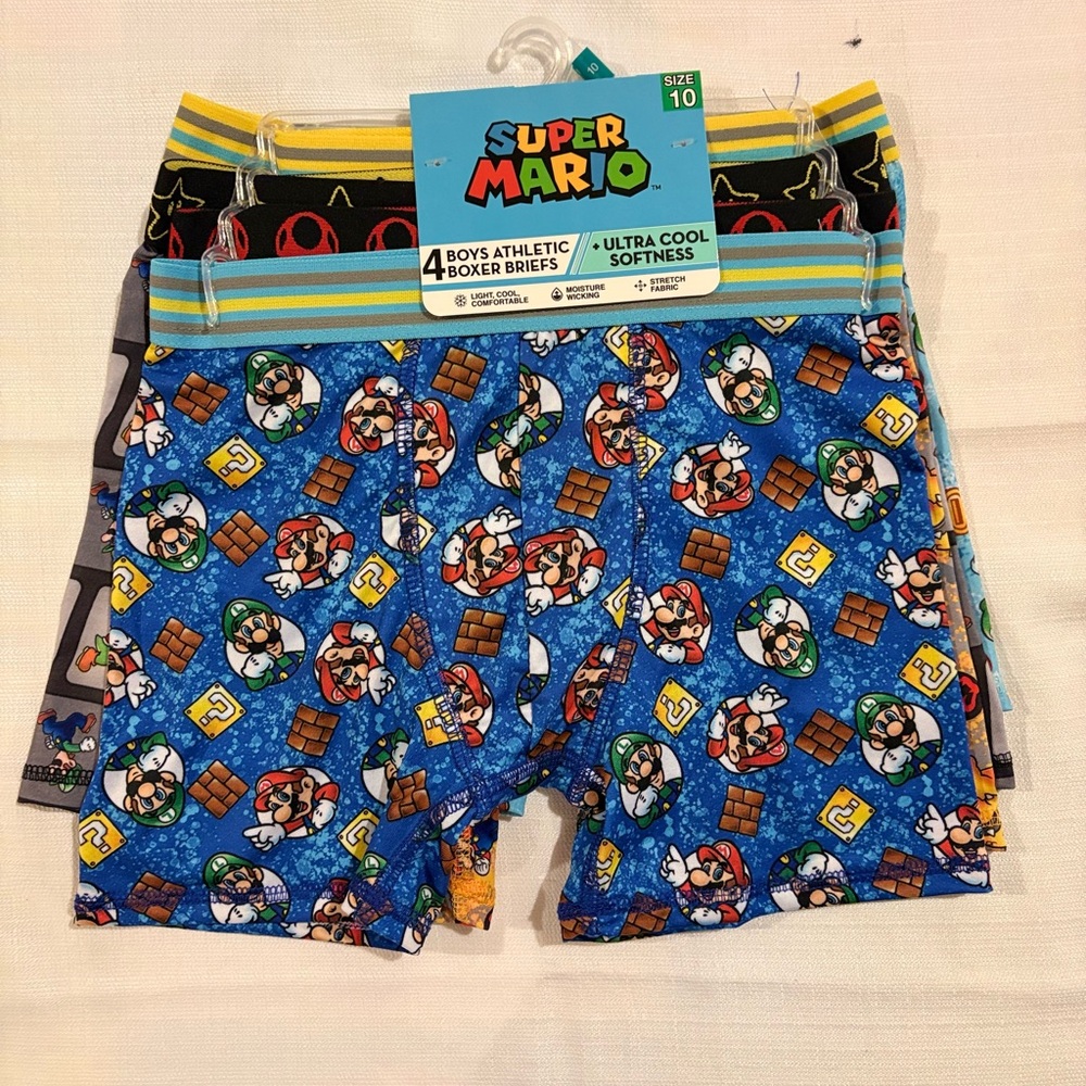 Nintendo Super Mario Blue Boxer Briefs Set